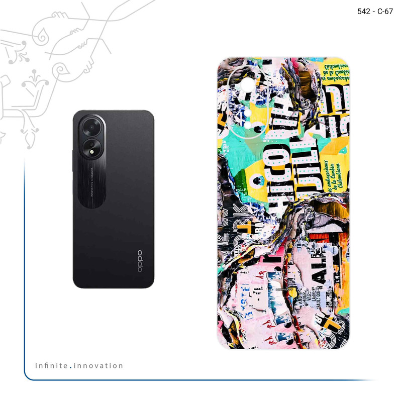 برچسب پوششی ماهوت مدل Collage of Teared Paper مناسب برای گوشی موبایل اپو A38