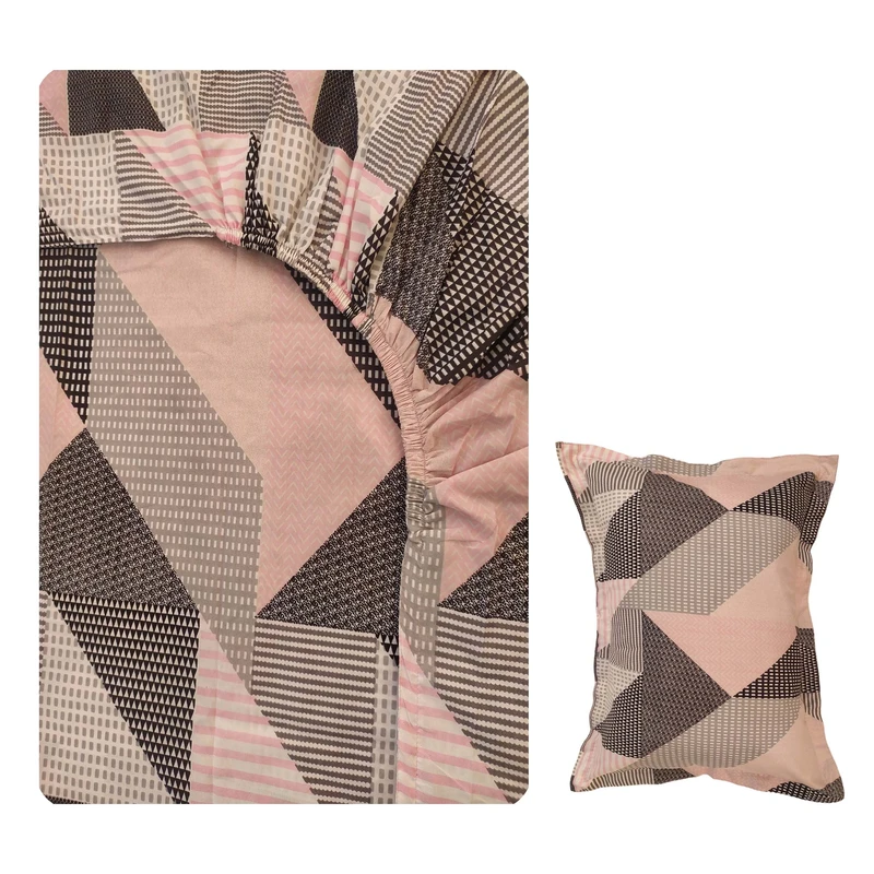 سرویس ملحفه پانیذ پود مدل چهل تکه کد A106-2 یک نفره دو تکه