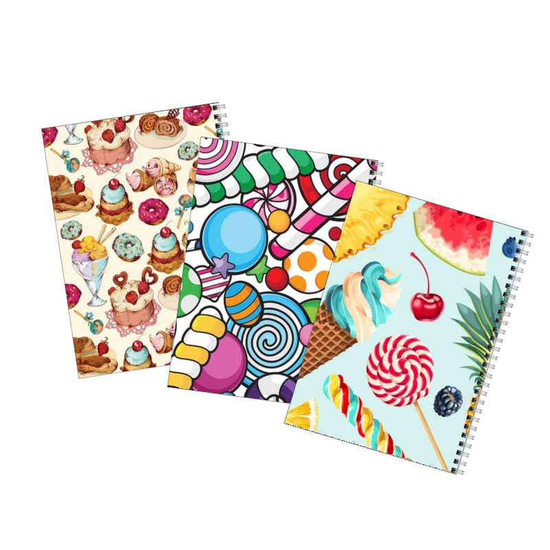 دفتر مشق 50 برگ بامبیلیپ طرح کیک و آبنبات کد 102 مجموعه 3 عددی