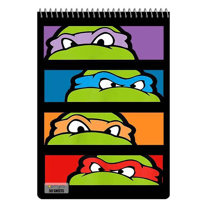 دفتر نقاشی 50 برگ سیمی کارنیکا طرح لاک پشت های نینجا Teenage Mutant Ninja Turtles کد 73772