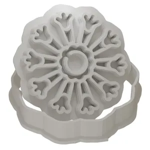 مهر و کاتر شیرینی پزی مدل گل ده پر کد h05