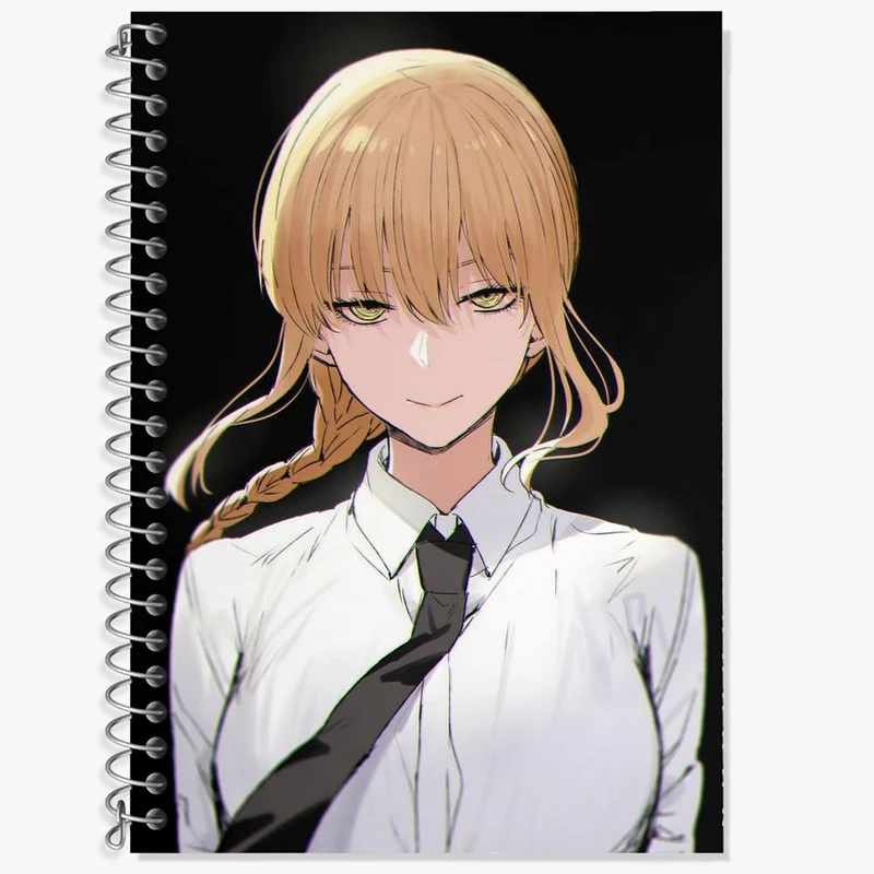 دفتر لغت 50 برگ خندالو مدل ماکیما انیمه مرد اره ای Chainsaw Man کد 17900