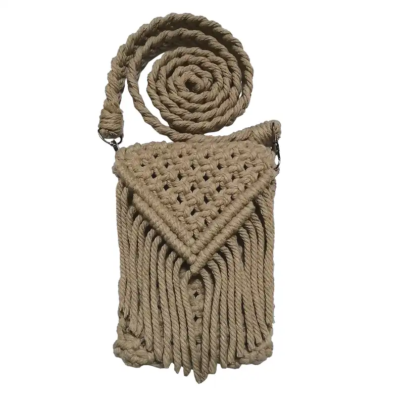 کیف بافتنی مدل مکرومه کد 14