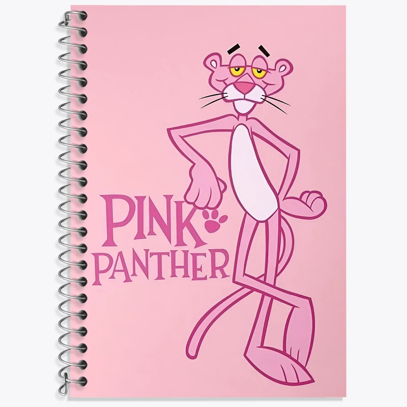 دفتر زبان 50 برگ خندالو مدل دو خط طرح پلنگ صورتی کد N2496