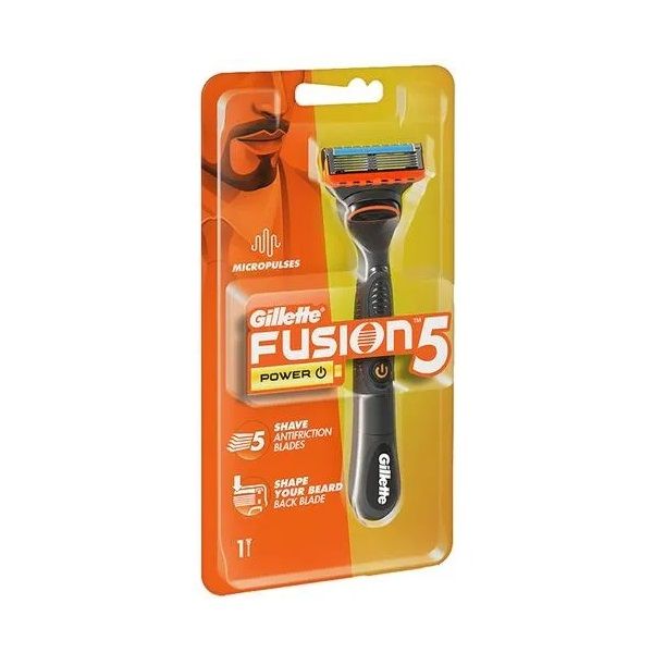 خود تراش ژیلت مدل FUSION 5 POWER به همراه ژل اصلاح ژیلت مدل MOISTURISING حجم 200 میلی لیتر -  - 2