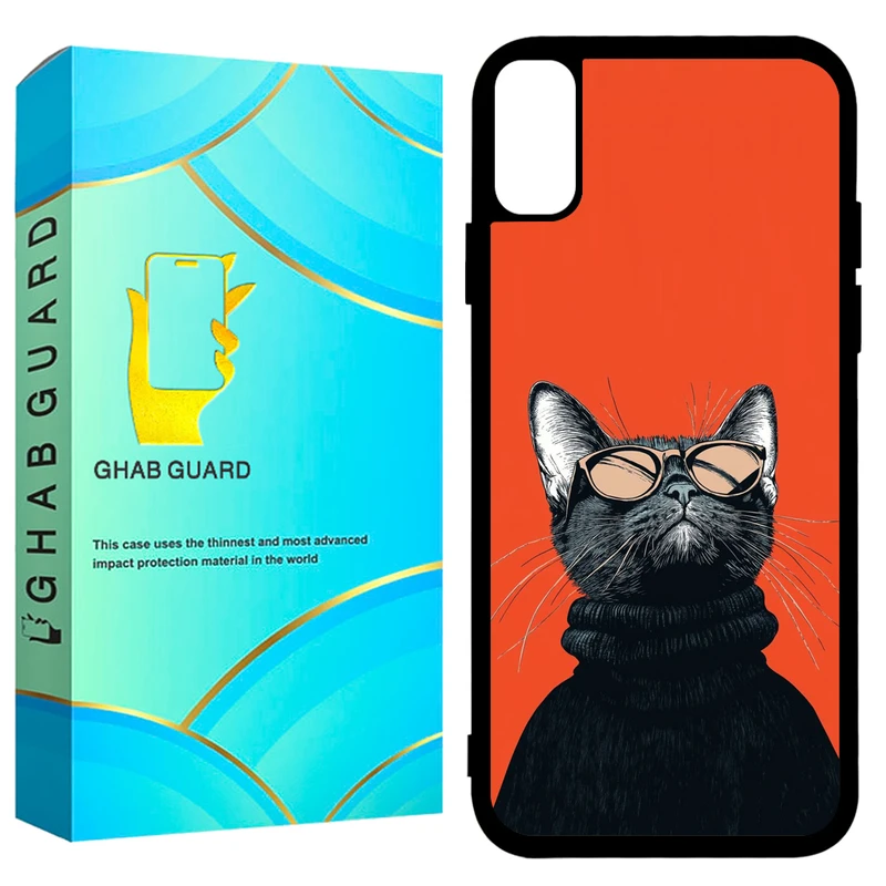  کاور قاب گارد طرح گربه مدل GCHPX مناسب برای گوشی موبایل اپل iPhone X / XS