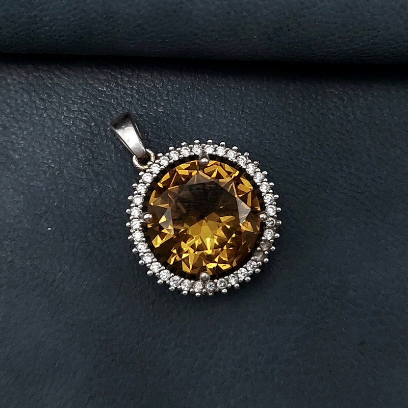 آویز گردنبند نقره زنانه مدل الکساندریت کد VM5872