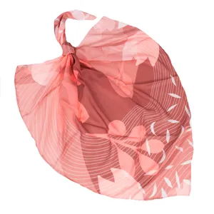 روسری زنانه مدل نخی تابستانه خنک طرح گل لاله کد 90 sar-2207