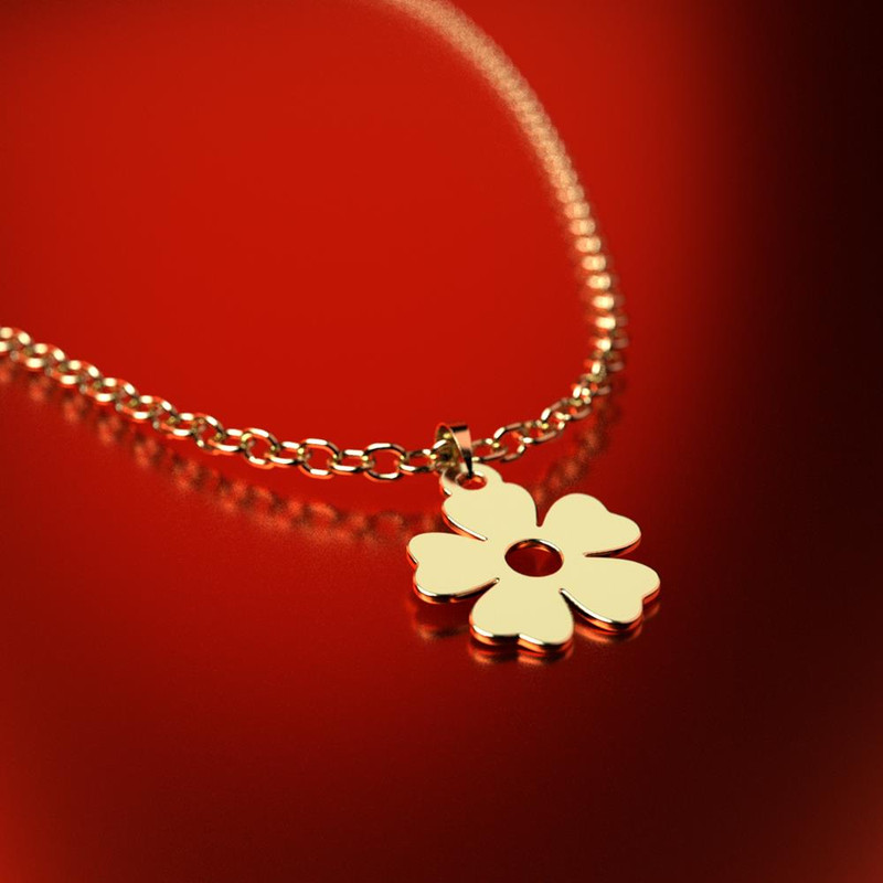 آویز گردنبند طلا 18 عیار زنانه مدوپد مدل گل کد PA1-12479