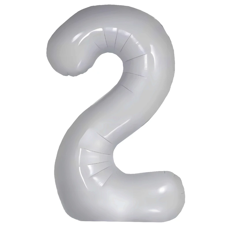 بادکنک فویلی مسترتم طرح عدد 2 مدل نود مات پلاس