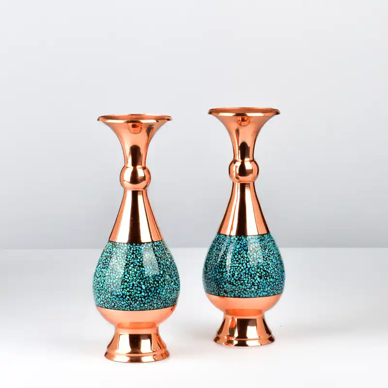 گلدان فیروزه کوبی کد 211 بسته 2 عددی