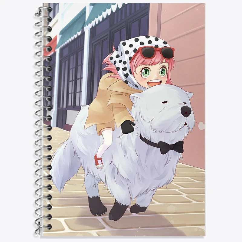 دفتر زبان 50 برگ خندالو مدل دو خط طرح آنیا انیمه اسپای ایکس فمیلی کد F1159