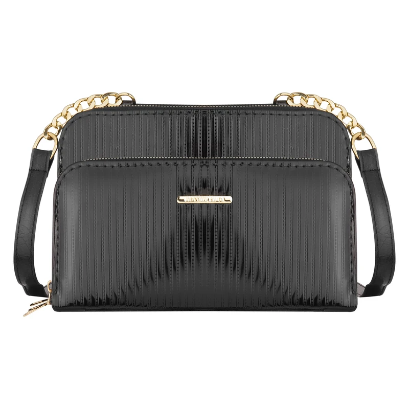 کیف دستی زنانه مدل سه زیپ طرح راه راه