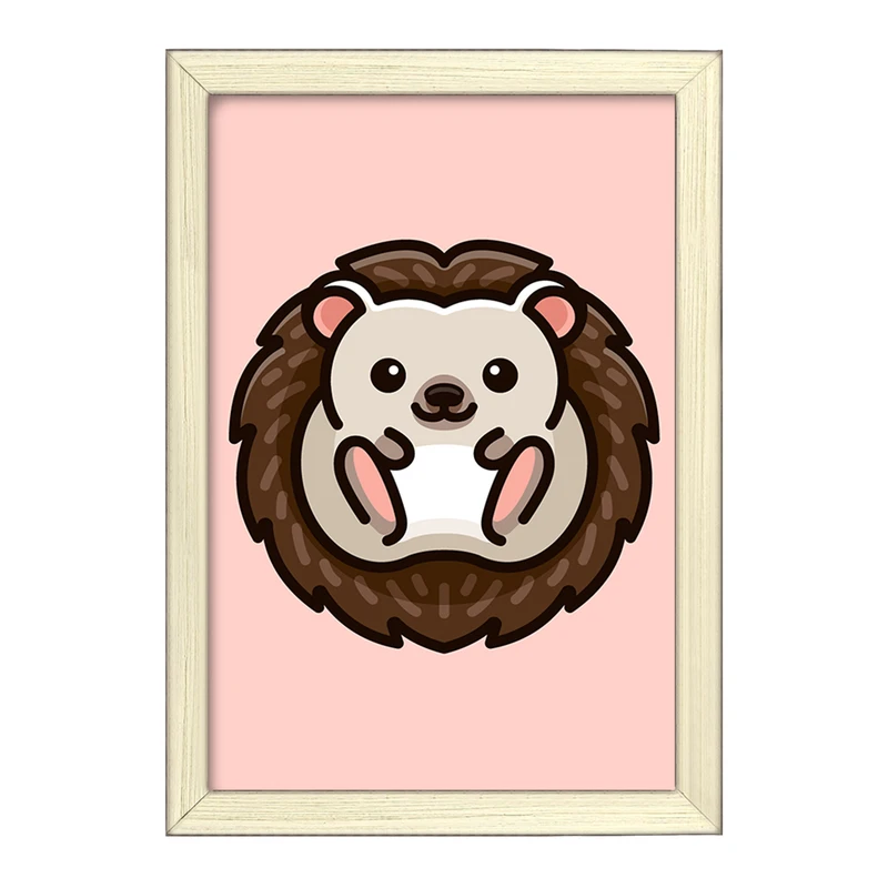 تابلو خندالو طرح حیوانات بامزه جوجه تیغی کد 28202