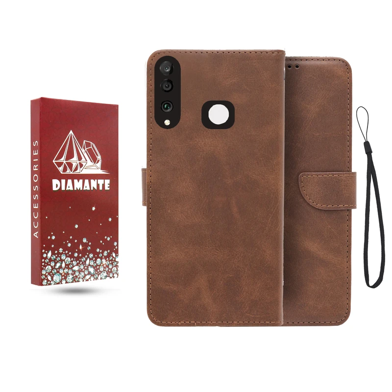 کیف کلاسوری دیامانته مدل جاکارتی بنددار مناسب برای گوشی موبایل هواوی Nova 4E  به همراه بند آویز