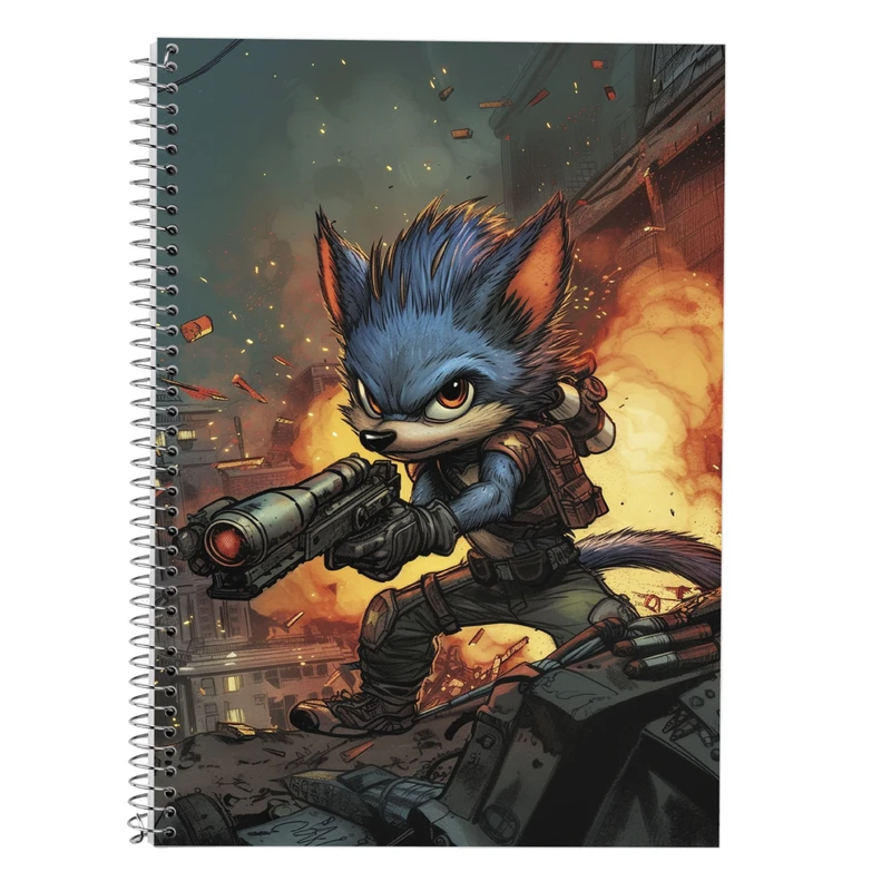 دفتر زبان 50 برگ مدوپد مدل دو خط طرح سونیک sonic کد DF13437
