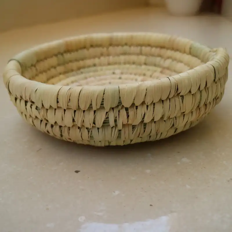 سبد حصیری مدل کپوبافی طرح داز کد 20CM