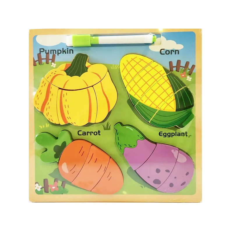 پازل 16 تکه مدل سبزیجات وایت بردی