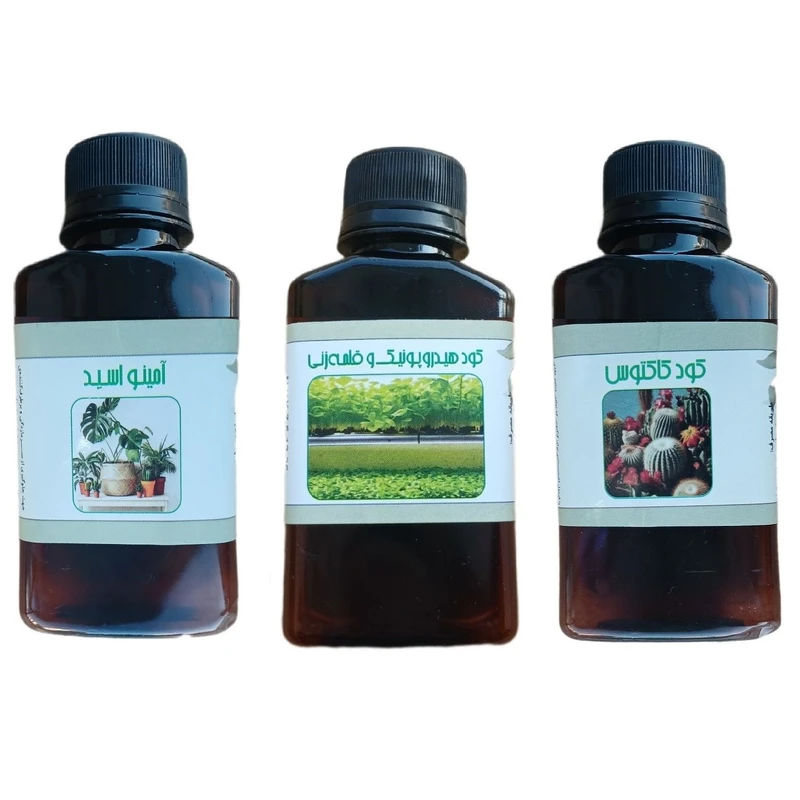 کود مایع امینو اسید و کود کاکتوس و هیدروپونیک و قلمه مدل life drop حجم 110 میلی لیتر بسته 3 عددی