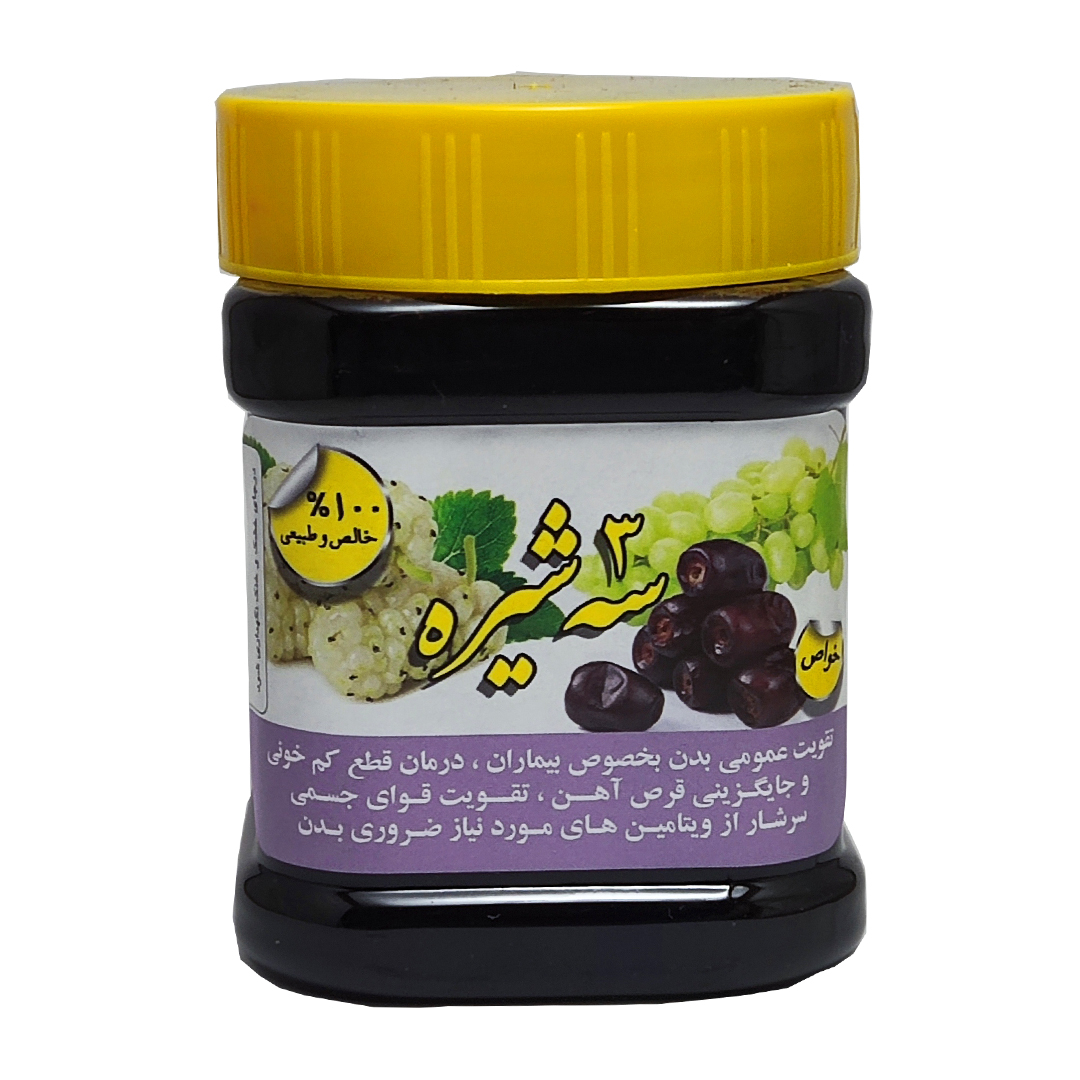 سه شیره انگور و توت و خرما ممتاز - 500 گرم