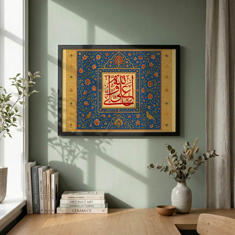 تابلو طرح علی ولی الله  عید غدیر مدل G14478 فریم مشکی