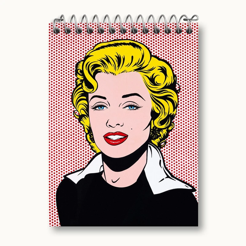 دفتر یادداشت 50 برگ خندالو مدل مرلین مونرو Marilyn Monroe کد 3976