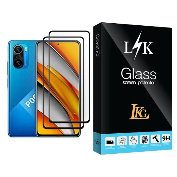 محافظ صفحه نمایش ال کا جی مدل LK Glass MIX002 مناسب برای گوشی موبایل شیائومی Poco F3 بسته دو عددی