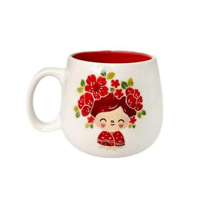 ماگ مدل دختر گل به سر