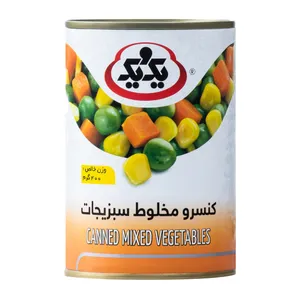 کنسرو سبزیجات مخلوط یک و یک - 370 گرم