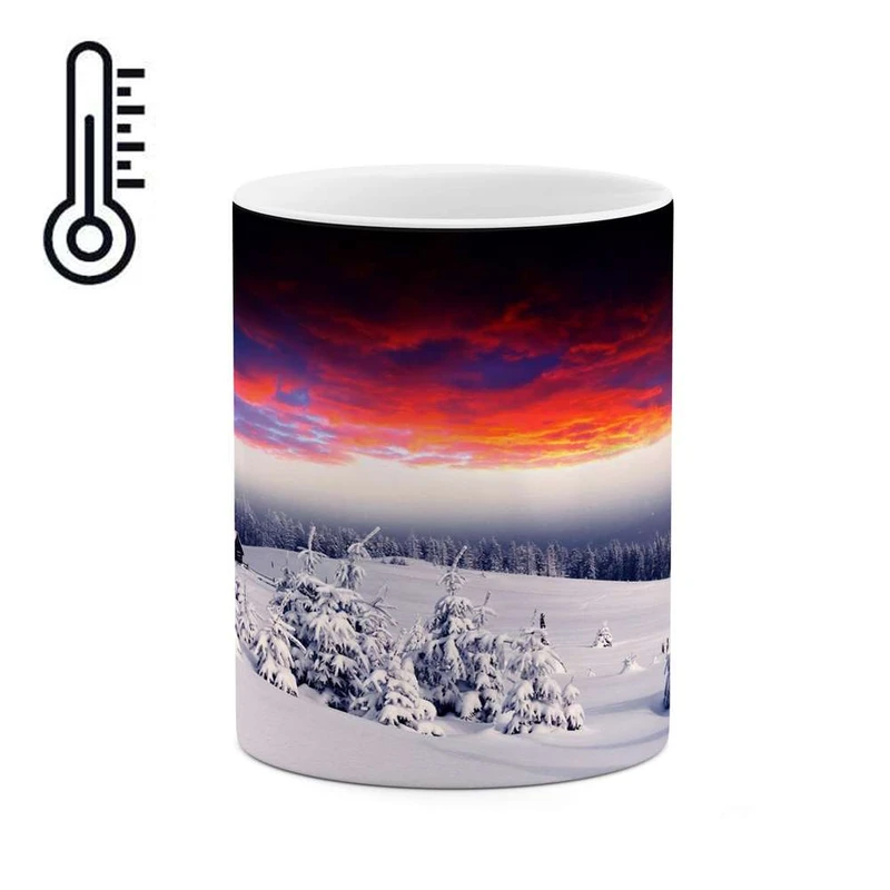 ماگ حرارتی کاکتی مدل منظره برفی کد mgh15033