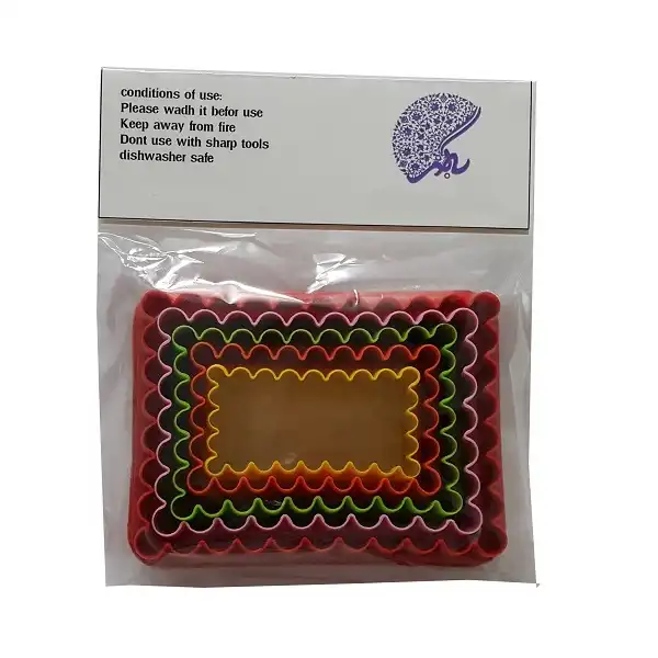 کاتر شیرینی پزی به گز مدل مستطیل بسته 5عددی