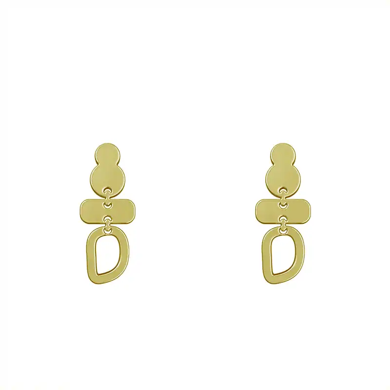 گوشواره طلا 18 عیار زنانه مدوپد مدل هندسی کد GA1-15036