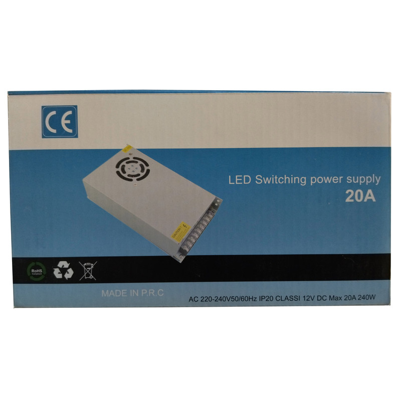 منبع تغذیه 12 ولت 20 آمپر پاور ساپلای مدل CE-240W-12V-20AF