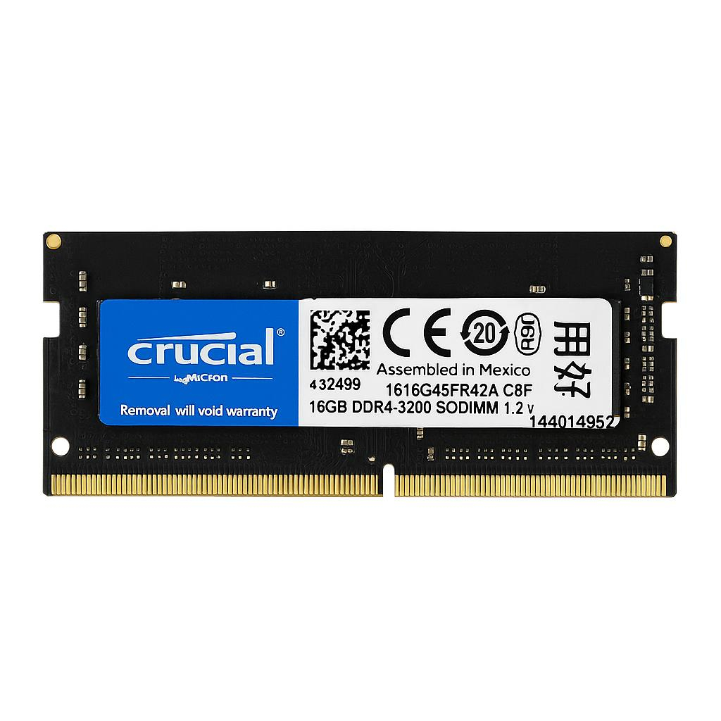 رم لپ تاپ DDR4  تک کاناله 3200  مگاهرتز کروشیال مدل 3200 ظرفیت ۱۶ گیگابایت