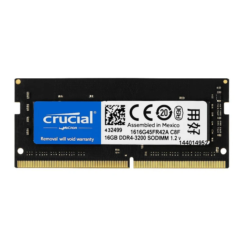 رم لپ تاپ DDR4  تک کاناله 3200  مگاهرتز کروشیال مدل 3200 ظرفیت ۱۶ گیگابایت 