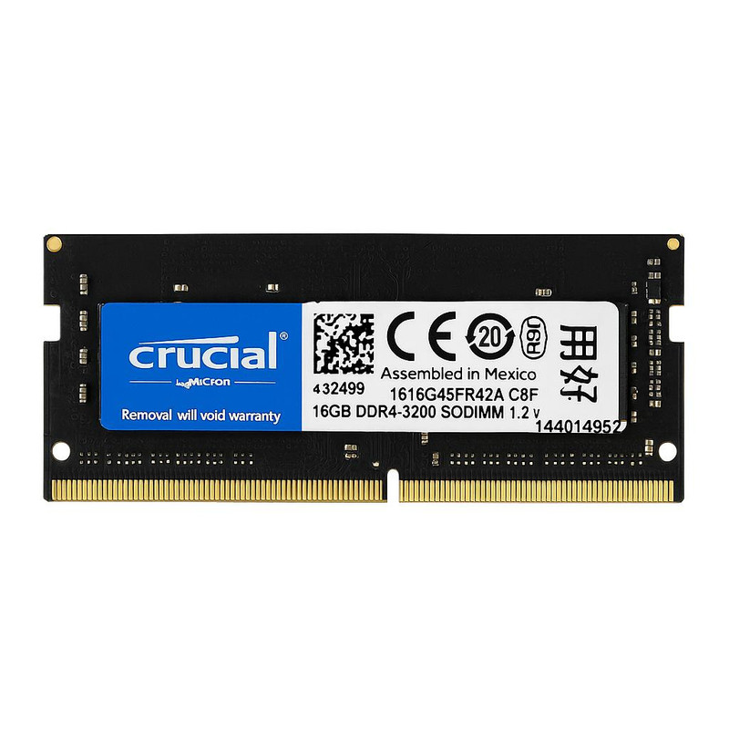 رم لپ تاپ DDR4 تک کاناله 3200 مگاهرتز کروشیال مدل 3200 ظرفیت ۱۶ گیگابایت 