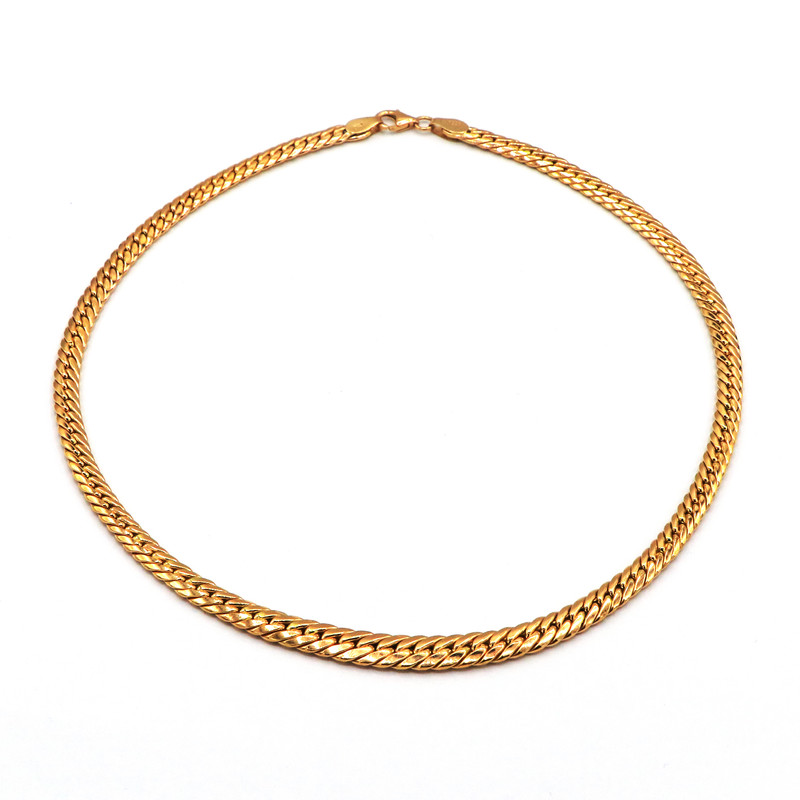 گردنبند طلا 18 عیار زنانه مدل حصیری کونیک گردنبند طلا 18 عیار زنانه مدل حصیری کونیک