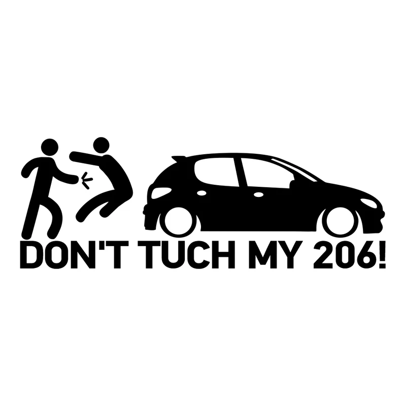 برچسب بدنه خودرو طرح Dont Tuch My 206 کد MT-B341