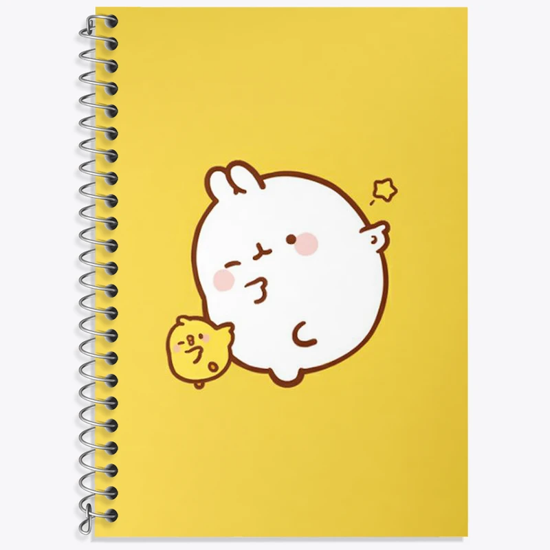 دفتر زبان 50 برگ خندالو مدل دو خط طرح خرگوش کیوت و بامزه کد N2052