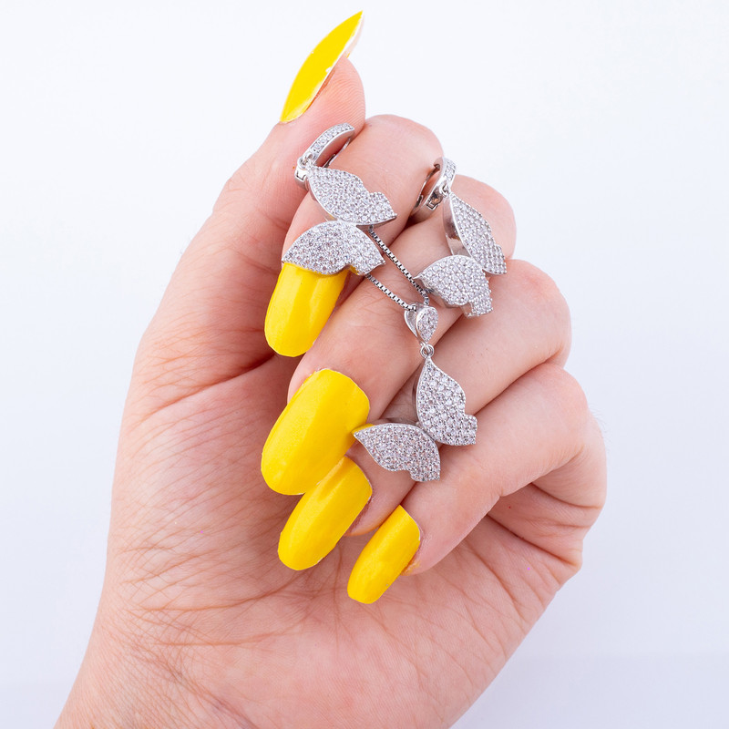 نیم ست نقره زنانه مدل AMT_N104 نیم ست نقره زنانه مدل AMT_N104