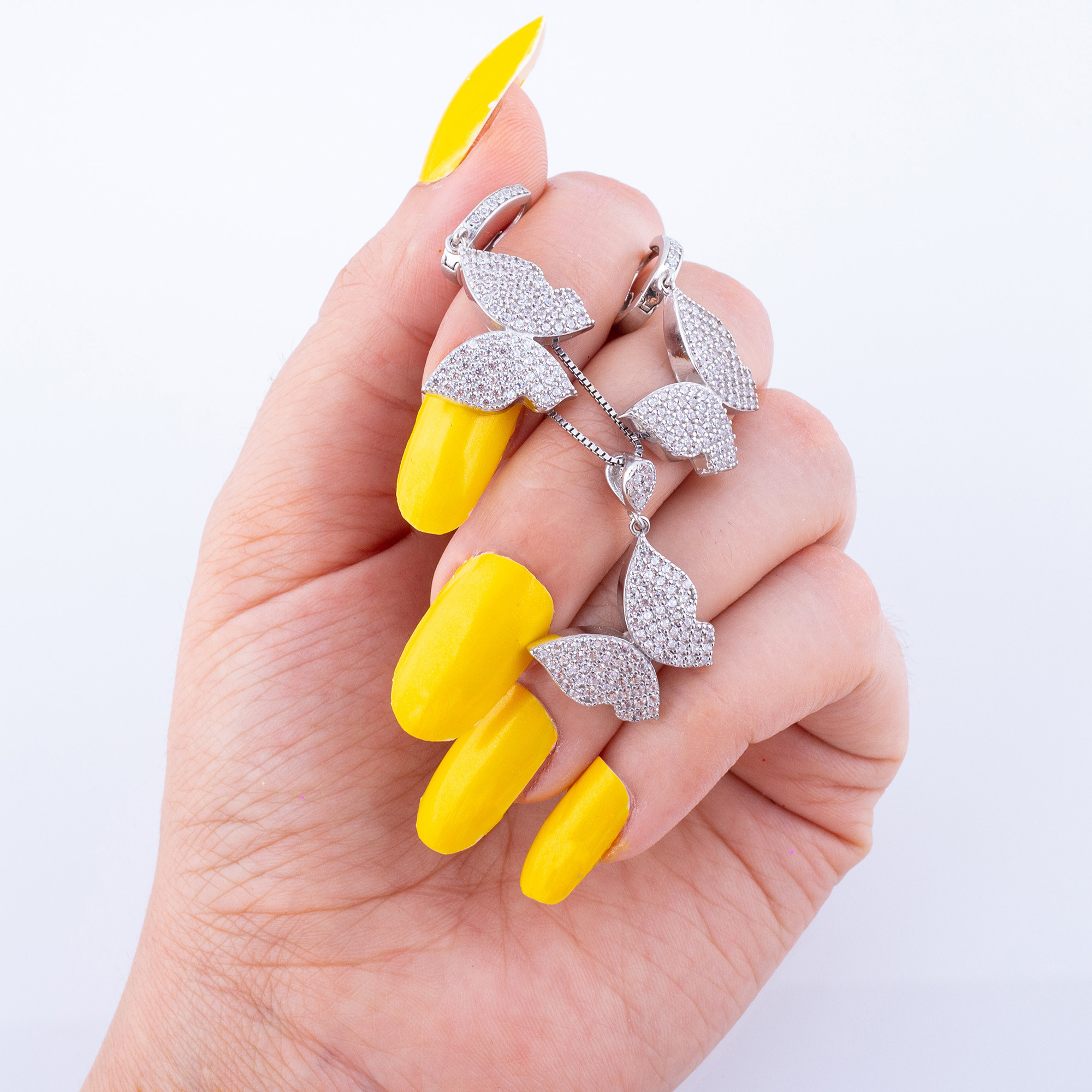 نیم ست نقره زنانه مدل AVN_N104