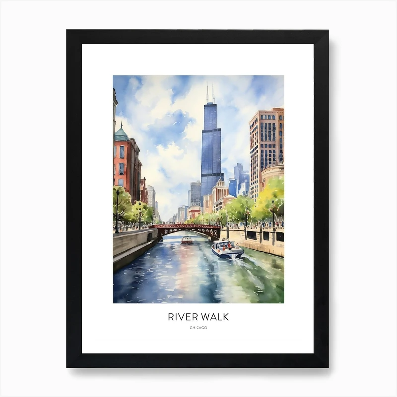 تابلو مدل River walk Chicago کد 248901405