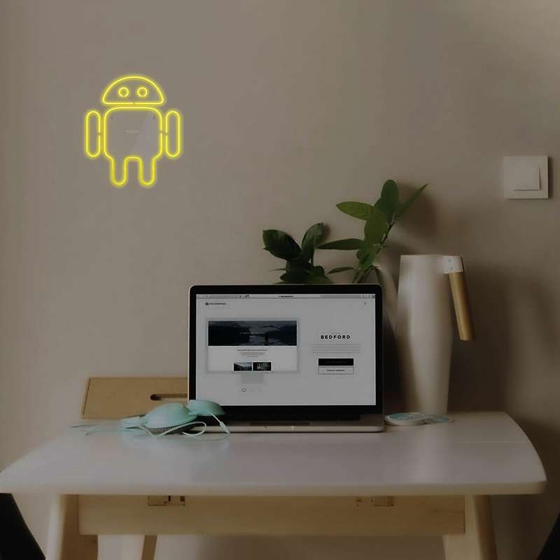 چراغ دیواری نئون دیزاین مدل Android-Logo_YL