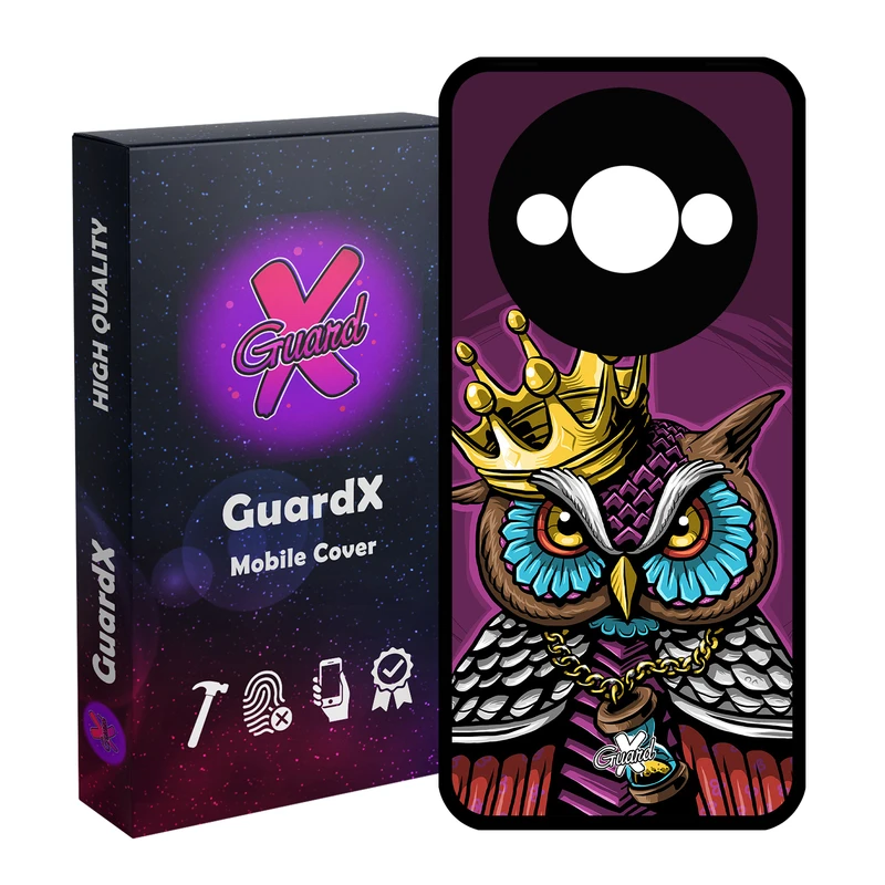 کاور گارد ایکس طرح Owl مدل قاب Glass10081 مناسب برای گوشی موبایل شیائومی Redmi A3 4G/ A3X 4G/ Poco C61