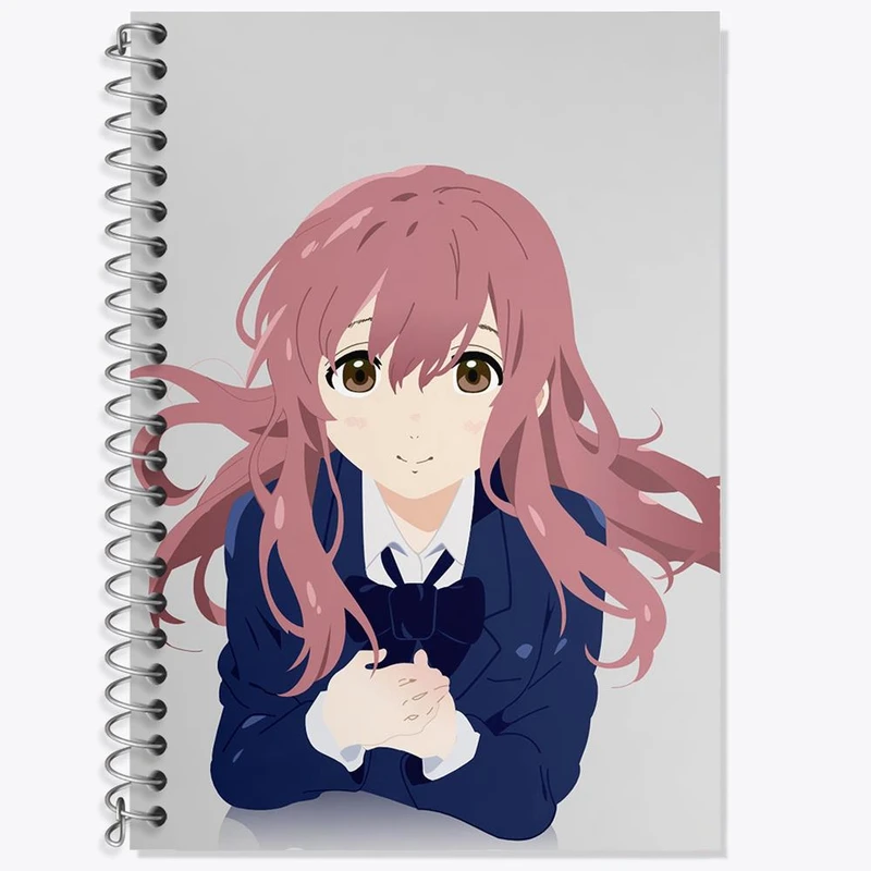 دفتر زبان 50 برگ خندالو مدل سه خط طرح شوکو نیشیمیا انیمه سایلنت ویس A Silent Voice کد 15796