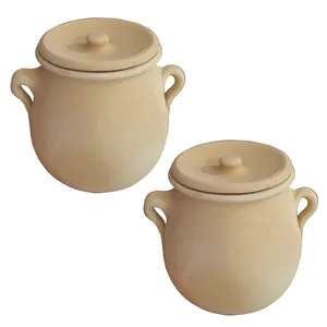 ظرف سفالی مدل مینیاتوری طرح دیزی بسته ۲ عددی