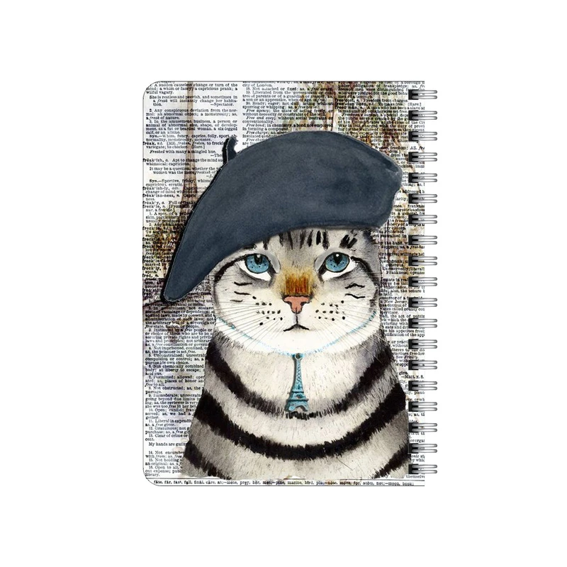 دفترچه یادداشت بامبیلیپ مدل چوبی طرح گربه پیکاسو  کد 0908047