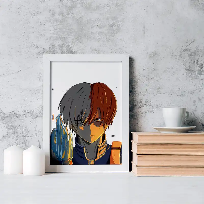 تابلو خندالو مدل شوتو تودوروکی انیمه آکادمی قهرمان من کد 16162