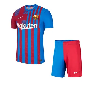 ست تی شرت و شلوارک ورزشی مردانه مدل بارسلونا Home 2022