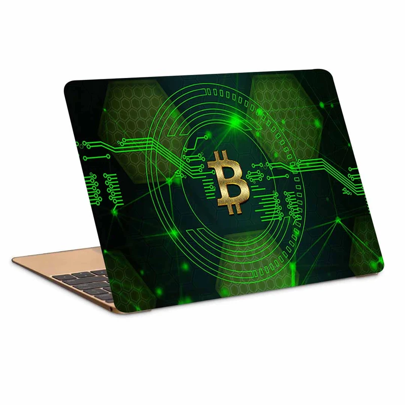 استیکر لپ تاپ طرح bitcoin کد p-1097 مناسب برای لپ تاپ 15.6 اینچ